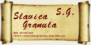 Slavica Granula vizit kartica